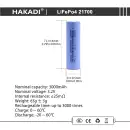 HAKADI - 21700 - 3000mAh - LiFePO4 - 9A Flat Top Akku 3.2V